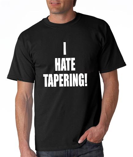 Running - I Hate Tapering - Mens Black Short Sleeve Shirt